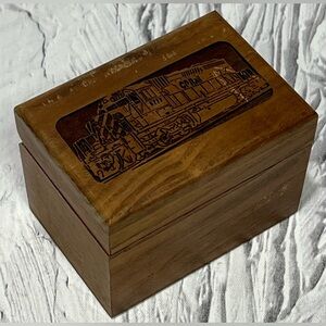 Laser Engraved Canadian Pacific Railway 5777 Wooden Box Pre Owned
